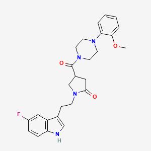 molecular formula C26H29FN4O3 B11360262 1-[2-(5-fluoro-1H-indol-3-yl)ethyl]-4-{[4-(2-methoxyphenyl)piperazin-1-yl]carbonyl}pyrrolidin-2-one 