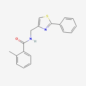 molecular formula C18H16N2OS B11360265 2-methyl-N-[(2-phenyl-1,3-thiazol-4-yl)methyl]benzamide 