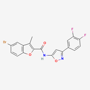 5-bromo-N-[3-(3,4-difluorophenyl)-1,2-oxazol-5-yl]-3-methyl-1-benzofuran-2-carboxamide