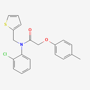 N-(2-chlorophenyl)-2-(4-methylphenoxy)-N-(thiophen-2-ylmethyl)acetamide