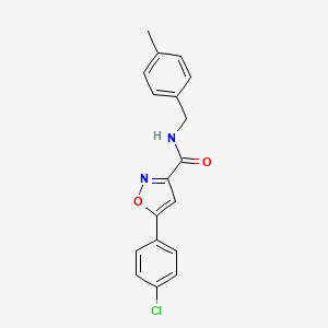 5-(4-chlorophenyl)-N-(4-methylbenzyl)-1,2-oxazole-3-carboxamide