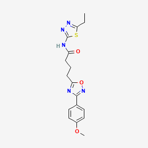 N-(5-ethyl-1,3,4-thiadiazol-2-yl)-4-[3-(4-methoxyphenyl)-1,2,4-oxadiazol-5-yl]butanamide