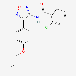 2-chloro-N-[4-(4-propoxyphenyl)-1,2,5-oxadiazol-3-yl]benzamide