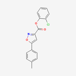 molecular formula C17H12ClNO3 B11360307 2-Chlorophenyl 5-(4-methylphenyl)-1,2-oxazole-3-carboxylate 