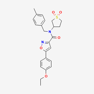 molecular formula C24H26N2O5S B11360326 N-(1,1-dioxidotetrahydrothiophen-3-yl)-5-(4-ethoxyphenyl)-N-(4-methylbenzyl)-1,2-oxazole-3-carboxamide 