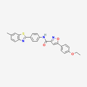 5-(4-ethoxyphenyl)-N-[4-(6-methyl-1,3-benzothiazol-2-yl)phenyl]-1,2-oxazole-3-carboxamide