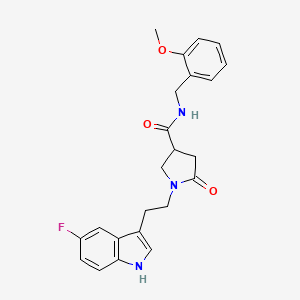 molecular formula C23H24FN3O3 B11360352 1-[2-(5-fluoro-1H-indol-3-yl)ethyl]-N-(2-methoxybenzyl)-5-oxopyrrolidine-3-carboxamide 