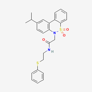 2-(9-Isopropyl-5,5-dioxido-6H-dibenzo[C,E][1,2]thiazin-6-YL)-N-[2-(phenylsulfanyl)ethyl]acetamide