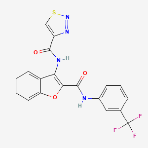 N-(2-{[3-(trifluoromethyl)phenyl]carbamoyl}-1-benzofuran-3-yl)-1,2,3-thiadiazole-4-carboxamide