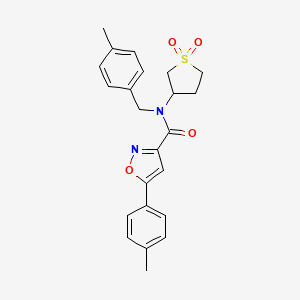 N-(1,1-dioxidotetrahydrothiophen-3-yl)-N-(4-methylbenzyl)-5-(4-methylphenyl)-1,2-oxazole-3-carboxamide