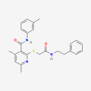 4,6-dimethyl-N-(3-methylphenyl)-2-({2-oxo-2-[(2-phenylethyl)amino]ethyl}sulfanyl)pyridine-3-carboxamide