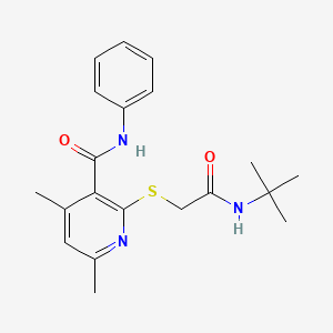 2-{[2-(tert-butylamino)-2-oxoethyl]sulfanyl}-4,6-dimethyl-N-phenylpyridine-3-carboxamide