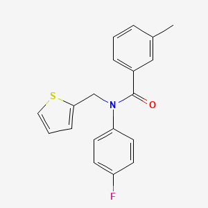 molecular formula C19H16FNOS B11360399 N-(4-fluorophenyl)-3-methyl-N-(thiophen-2-ylmethyl)benzamide 