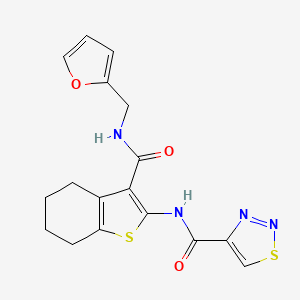 N-{3-[(furan-2-ylmethyl)carbamoyl]-4,5,6,7-tetrahydro-1-benzothiophen-2-yl}-1,2,3-thiadiazole-4-carboxamide