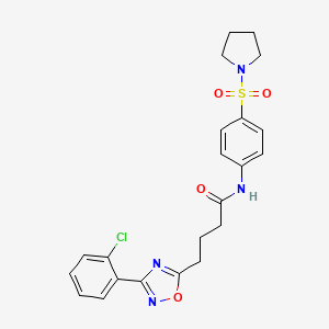 4-[3-(2-chlorophenyl)-1,2,4-oxadiazol-5-yl]-N-[4-(pyrrolidin-1-ylsulfonyl)phenyl]butanamide