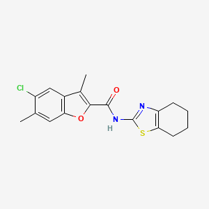 5-chloro-3,6-dimethyl-N-(4,5,6,7-tetrahydro-1,3-benzothiazol-2-yl)-1-benzofuran-2-carboxamide