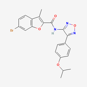 6-bromo-3-methyl-N-{4-[4-(propan-2-yloxy)phenyl]-1,2,5-oxadiazol-3-yl}-1-benzofuran-2-carboxamide