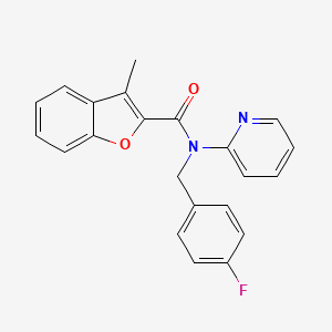 N-(4-fluorobenzyl)-3-methyl-N-(pyridin-2-yl)-1-benzofuran-2-carboxamide