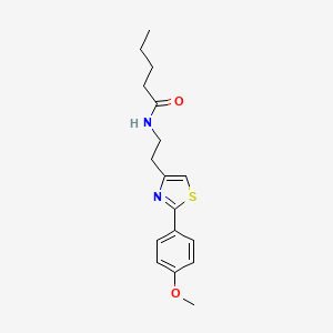 N-{2-[2-(4-methoxyphenyl)-1,3-thiazol-4-yl]ethyl}pentanamide