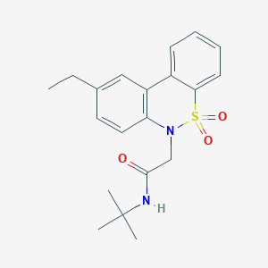 N-tert-butyl-2-(9-ethyl-5,5-dioxido-6H-dibenzo[c,e][1,2]thiazin-6-yl)acetamide