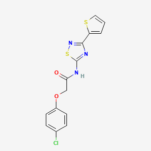 2-(4-chlorophenoxy)-N-[3-(thiophen-2-yl)-1,2,4-thiadiazol-5-yl]acetamide