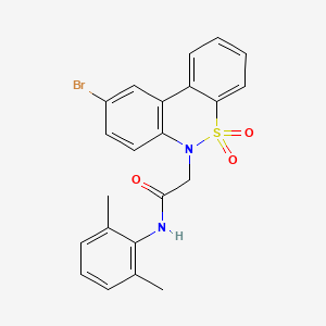 2-(9-bromo-5,5-dioxido-6H-dibenzo[c,e][1,2]thiazin-6-yl)-N-(2,6-dimethylphenyl)acetamide