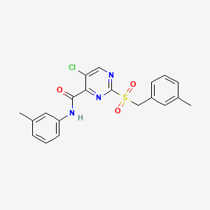 5-chloro-2-[(3-methylbenzyl)sulfonyl]-N-(3-methylphenyl)pyrimidine-4-carboxamide