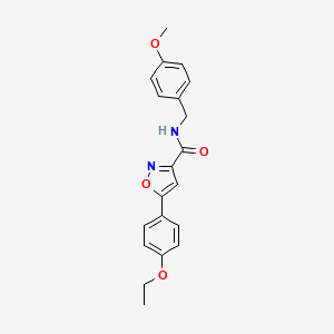 molecular formula C20H20N2O4 B11360567 5-(4-ethoxyphenyl)-N-(4-methoxybenzyl)-1,2-oxazole-3-carboxamide 