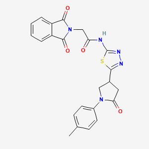 2-(1,3-dioxo-1,3-dihydro-2H-isoindol-2-yl)-N-{5-[1-(4-methylphenyl)-5-oxopyrrolidin-3-yl]-1,3,4-thiadiazol-2-yl}acetamide