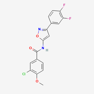 3-chloro-N-[3-(3,4-difluorophenyl)-1,2-oxazol-5-yl]-4-methoxybenzamide