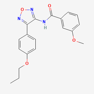 molecular formula C19H19N3O4 B11360617 3-methoxy-N-[4-(4-propoxyphenyl)-1,2,5-oxadiazol-3-yl]benzamide 