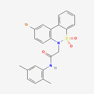 2-(9-bromo-5,5-dioxido-6H-dibenzo[c,e][1,2]thiazin-6-yl)-N-(2,5-dimethylphenyl)acetamide