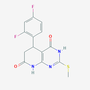 5-(2,4-Difluorophenyl)-2-(methylsulfanyl)-3H,4H,5H,6H,7H,8H-pyrido[2,3-D]pyrimidine-4,7-dione