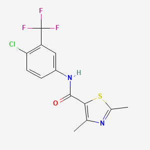 N-[4-chloro-3-(trifluoromethyl)phenyl]-2,4-dimethyl-1,3-thiazole-5-carboxamide