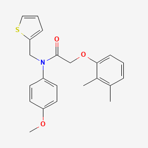 molecular formula C22H23NO3S B11360641 2-(2,3-dimethylphenoxy)-N-(4-methoxyphenyl)-N-(thiophen-2-ylmethyl)acetamide 