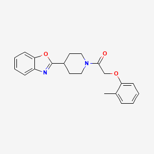 molecular formula C21H22N2O3 B11360662 1-[4-(1,3-Benzoxazol-2-yl)piperidin-1-yl]-2-(2-methylphenoxy)ethanone 