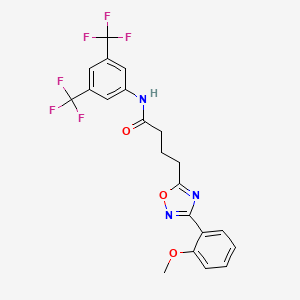 N-[3,5-bis(trifluoromethyl)phenyl]-4-[3-(2-methoxyphenyl)-1,2,4-oxadiazol-5-yl]butanamide