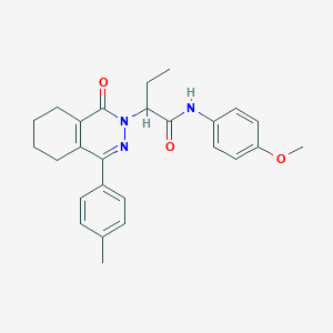 N-(4-methoxyphenyl)-2-[4-(4-methylphenyl)-1-oxo-5,6,7,8-tetrahydrophthalazin-2(1H)-yl]butanamide