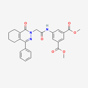 molecular formula C26H25N3O6 B11360728 dimethyl 5-{[(1-oxo-4-phenyl-5,6,7,8-tetrahydrophthalazin-2(1H)-yl)acetyl]amino}isophthalate 