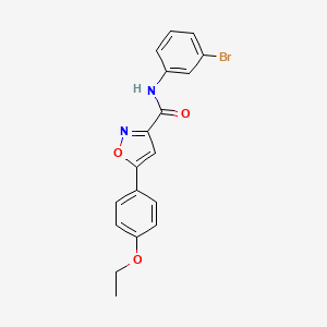 molecular formula C18H15BrN2O3 B11360737 N-(3-bromophenyl)-5-(4-ethoxyphenyl)-1,2-oxazole-3-carboxamide 