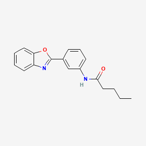 N-[3-(1,3-benzoxazol-2-yl)phenyl]pentanamide