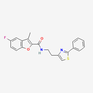 5-fluoro-3-methyl-N-[2-(2-phenyl-1,3-thiazol-4-yl)ethyl]-1-benzofuran-2-carboxamide