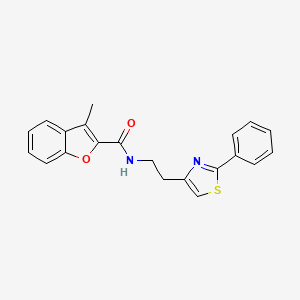 3-methyl-N-[2-(2-phenyl-1,3-thiazol-4-yl)ethyl]-1-benzofuran-2-carboxamide