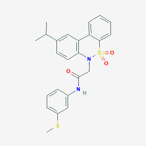 2-(9-Isopropyl-5,5-dioxido-6H-dibenzo[C,E][1,2]thiazin-6-YL)-N-[3-(methylsulfanyl)phenyl]acetamide