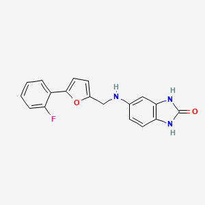 molecular formula C18H14FN3O2 B11360797 5-({[5-(2-fluorophenyl)furan-2-yl]methyl}amino)-1,3-dihydro-2H-benzimidazol-2-one 