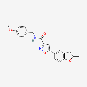 N-(4-methoxybenzyl)-5-(2-methyl-2,3-dihydro-1-benzofuran-5-yl)-1,2-oxazole-3-carboxamide