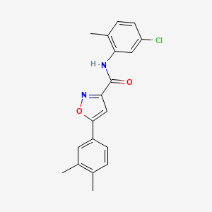 molecular formula C19H17ClN2O2 B11360810 N-(5-chloro-2-methylphenyl)-5-(3,4-dimethylphenyl)-1,2-oxazole-3-carboxamide 