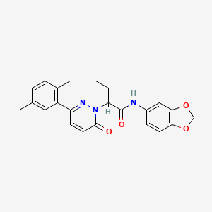 N-(1,3-benzodioxol-5-yl)-2-[3-(2,5-dimethylphenyl)-6-oxopyridazin-1(6H)-yl]butanamide