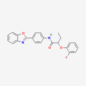 N-[4-(1,3-benzoxazol-2-yl)phenyl]-2-(2-fluorophenoxy)butanamide