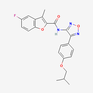 5-fluoro-3-methyl-N-{4-[4-(2-methylpropoxy)phenyl]-1,2,5-oxadiazol-3-yl}-1-benzofuran-2-carboxamide